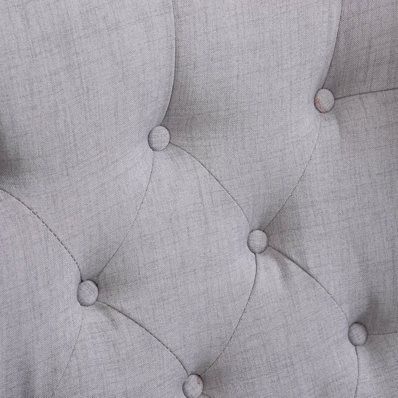 Fabric Tufted Accent Armchair - Grey