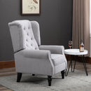 Fabric Tufted Accent Armchair - Grey