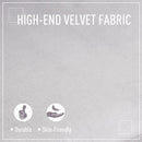 Decadent Single Lounge Chair in Velvet-Look Upholstery w/ Wooden Legs Grey