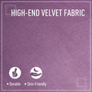 Decadent Single Lounge Chair in Velvet-Look Upholstery w/ Wooden Legs Purple