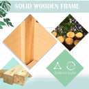 Cotton Upholstered Solid Wood 3-in-1 2-Seater Sofa Bed - Grey