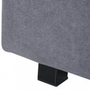 Cotton Upholstered Solid Wood 3-in-1 2-Seater Sofa Bed - Grey