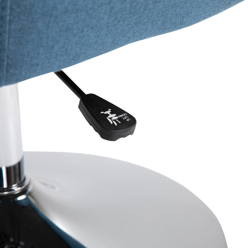 HOMCOM Swivel Base Accent Chair, with Pillow - Blue