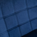 Faux Velvet Upholstered Wide Accent Chair - Blue