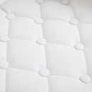 Barstool PU Leather Back Arm Rest Gas Lift Height Adjustable With Chrome Metal Baser - White