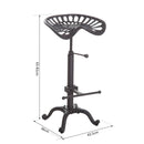 Bar Stool Industrial Metal Tractor Seat Adjustable Cast New Style Stool