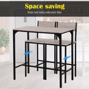 Metal Frame MDF Top Table & Bar Stool Set Black