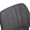 PU Leather Upholstered Set-of-2 Moulded Dining Chairs Grey