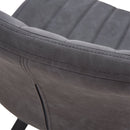 PU Leather Upholstered Set-of-2 Moulded Dining Chairs Grey