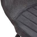 PU Leather Upholstered Set-of-2 Moulded Dining Chairs Grey