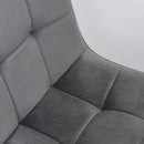 Flannelette Tufted Twin-Pair Dining Chairs Grey