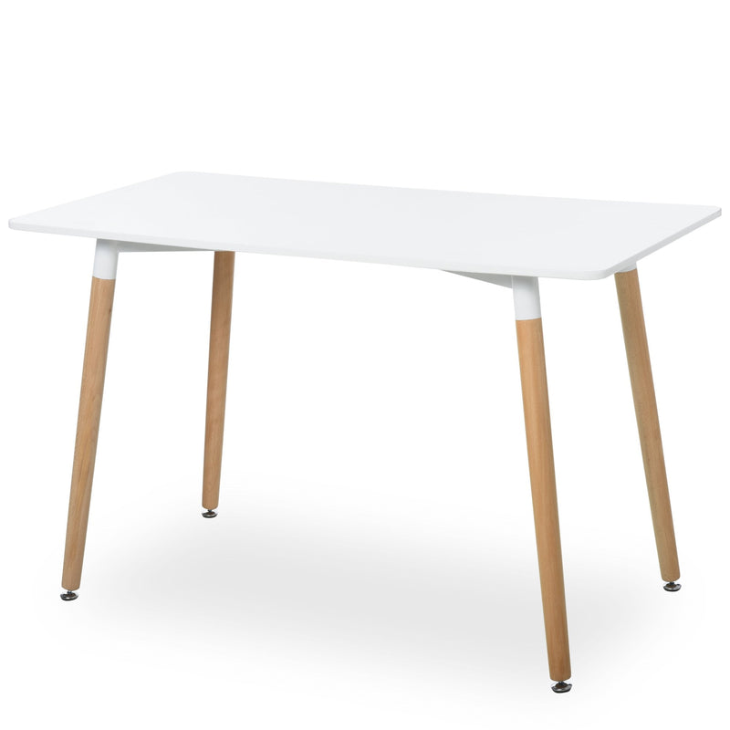 Scandinavian Dining Table With Adjustable Foot Pads Workstation Home Furniture Beech Wood Legs