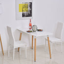 Scandinavian Dining Table With Adjustable Foot Pads Workstation Home Furniture Beech Wood Legs