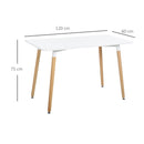 Scandinavian Dining Table With Adjustable Foot Pads Workstation Home Furniture Beech Wood Legs