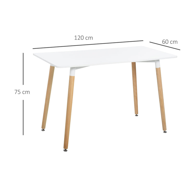 Scandinavian Dining Table With Adjustable Foot Pads Workstation Home Furniture Beech Wood Legs