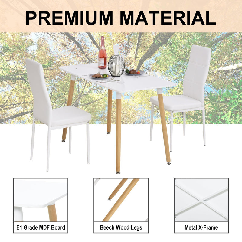 Scandinavian Dining Table With Adjustable Foot Pads Workstation Home Furniture Beech Wood Legs