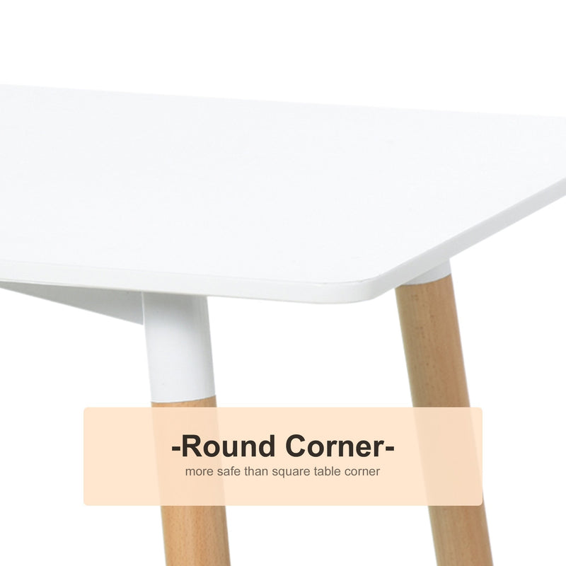 Scandinavian Dining Table With Adjustable Foot Pads Workstation Home Furniture Beech Wood Legs