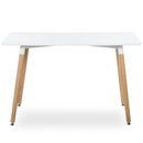 Scandinavian Dining Table With Adjustable Foot Pads Workstation Home Furniture Beech Wood Legs