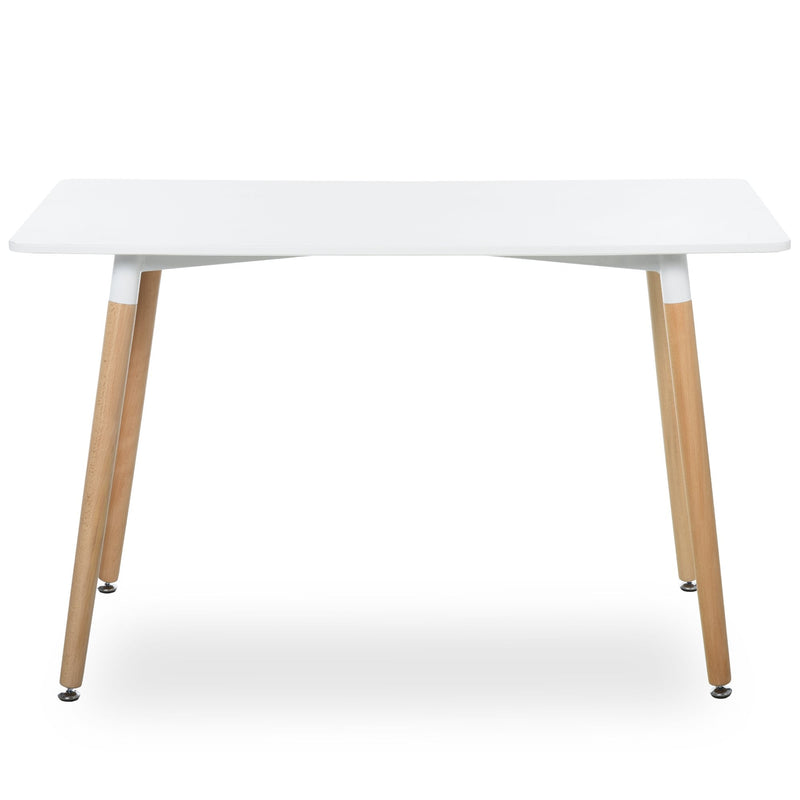 Scandinavian Dining Table With Adjustable Foot Pads Workstation Home Furniture Beech Wood Legs