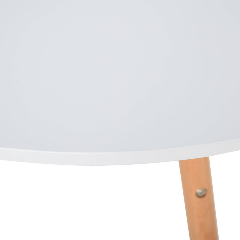 MDF Round Nordic Dining Table White/Brown