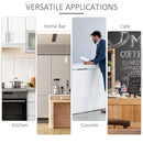 Armless Dining Chair Ergonomic Curved Accent Chair PU Leather Seat with Beech Wood Legs