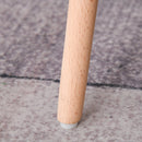 Armless Dining Chair Ergonomic Curved Accent Chair PU Leather Seat with Beech Wood Legs