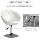 Dining Height Bar Stool Velvet-Touch Tufted Fabric - Cream White