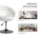 Dining Height Bar Stool Velvet-Touch Tufted Fabric - Cream White