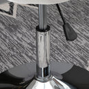 Dining Height Bar Stool Velvet-Touch Tufted Fabric - Cream White