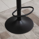 Bar Stool Set of 2 Faux Leather Adjustable Height Armless Chairs with Swivel Seat, Brown Vintage