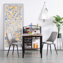 High Back Dining Chairs Modern Upholstered Velvet-Touch Fabric Accent Chairs with Metal Legs for Kitchen, Set of 2, Green