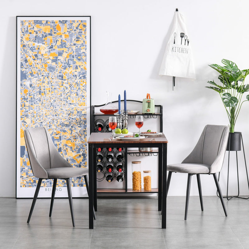 High Back Dining Chairs Modern Upholstered Velvet-Touch Fabric Accent Chairs with Metal Legs for Kitchen, Set of 2, Green