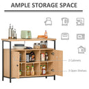 Sideboard Storage Cabinet Cupboard with Doors & Adjustable Shelves for Dining Room, Living Room, Kitchen, Oak Tone Room