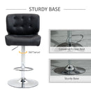 Bar stools Set of 2 Adjustable Height Swivel Bar Chairs with Footrest for Kitchen, Counter, Home Bar, Black Modern