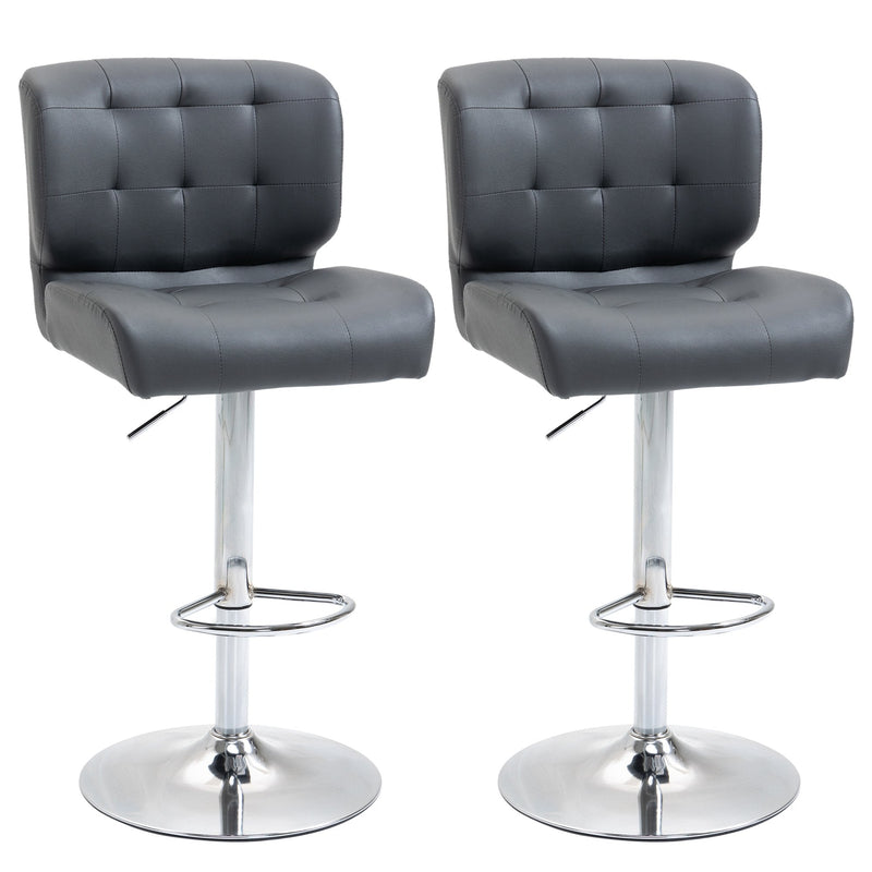 Bar stools Set of 2 Adjustable Height Swivel Bar Chairs with Footrest