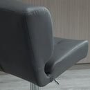 Bar stools Set of 2 Adjustable Height Swivel Bar Chairs with Footrest for Kitchen, Counter, Home Bar, Grey Modern