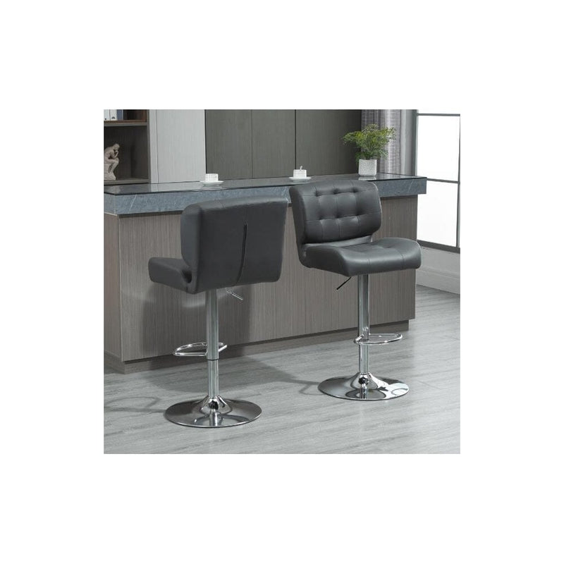 Bar stools Set of 2 Adjustable Height Swivel Bar Chairs with Footrest for Kitchen, Counter, Home Bar, Grey Modern
