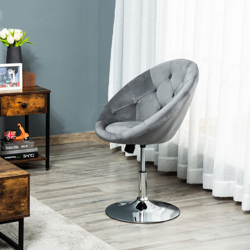 Round tufted vanity chair deals