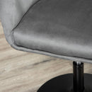 Swivel Bar Stool Fabric Dining Chair Dressing Stool With Tub Seat, Back, Adjustable Height, Grey Seat