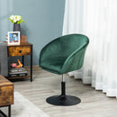 Swivel Bar Stool Fabric Dining Chair Dressing Stool with Tub Seat, Back, Adjustable Height, Green Seat