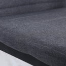 High Back Dining Chairs Modern Upholstered Linen-Touch Fabric Accent Chairs with Metal Legs for Kitchen, Set of 4, Grey Legs