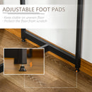 3 Piece Industrial Style Bar Table Set, Table and 2 Stools with Storage Shelf for Kitchen, Living Room, Coffe Shop - Rustic Brown