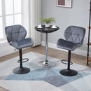 HOMCOM Adjustable Bar Stools Set of 2 - Dark Grey