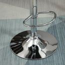 Bar stool Set of 2 Armless Adjustable Height Upholstered Bar Chair with Swivel Seat - Light Grey