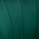 Green Velvet-Touch Vanity Chair Makeup Chair with Golden Metal Legs for Living Room & Dining Room