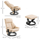 Luxury Faux leather Chair Recliner Electric Massage Chair Sofa 10 Massager with Foot Stool White Faux Leather, Footrest