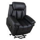 Power Lift Assistance Recliner Armchair w/ Extra Comfort Padding PU Leather Black