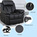 Power Lift Assistance Recliner Armchair w/ Extra Comfort Padding PU Leather Black
