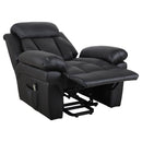 Power Lift Assistance Recliner Armchair w/ Extra Comfort Padding PU Leather Black
