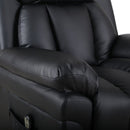 Power Lift Assistance Recliner Armchair w/ Extra Comfort Padding PU Leather Black